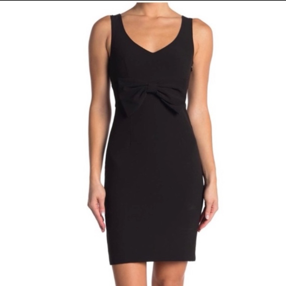 MOSCHINO COUTURE Bow Front Woven Dress In Black—NWT